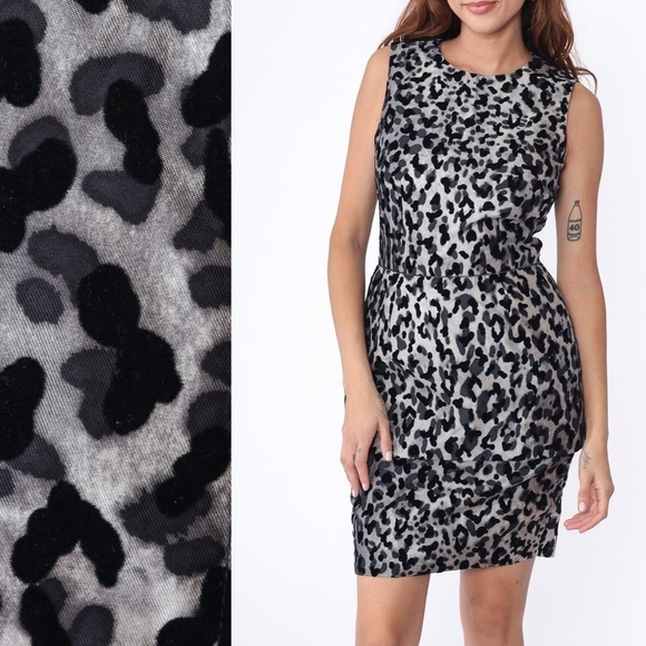 Dolce & Gabbana Leopard Peplum Tiered Cocktail Dress Sleeveless Sheath Sz 38 - Picture 1 of 15